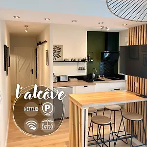  Appartement L'alcove - T2 Calme, Terrasse & Parking Prive